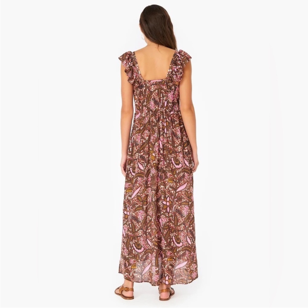 XiRENA Brown Paisley Maxi Dress with Pink Accents - Picture 7 of 7